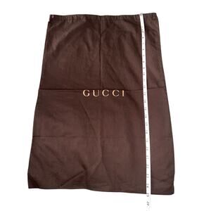 Authentic Gucci Drawstring Dust Bag – Brown GG Monogram, Large 17.5x25 in